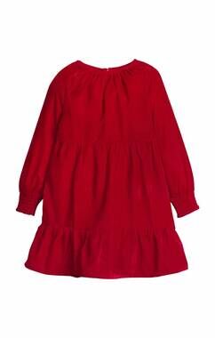 NEW LITTLE ENGLISH kid's velvet emerson dress in red